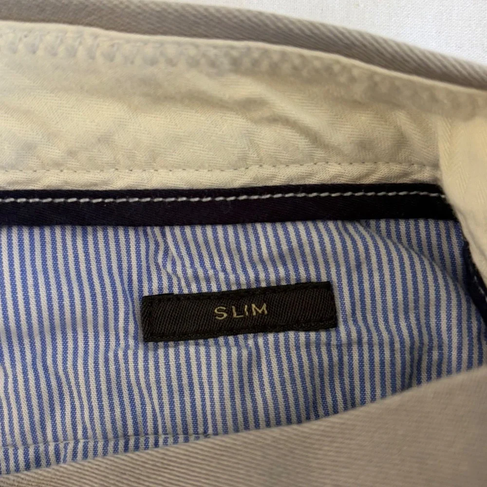 J.Crew Bowery Slim Dress Pants Mens 34x30 Grey Stretch Cotton Chino Trousers